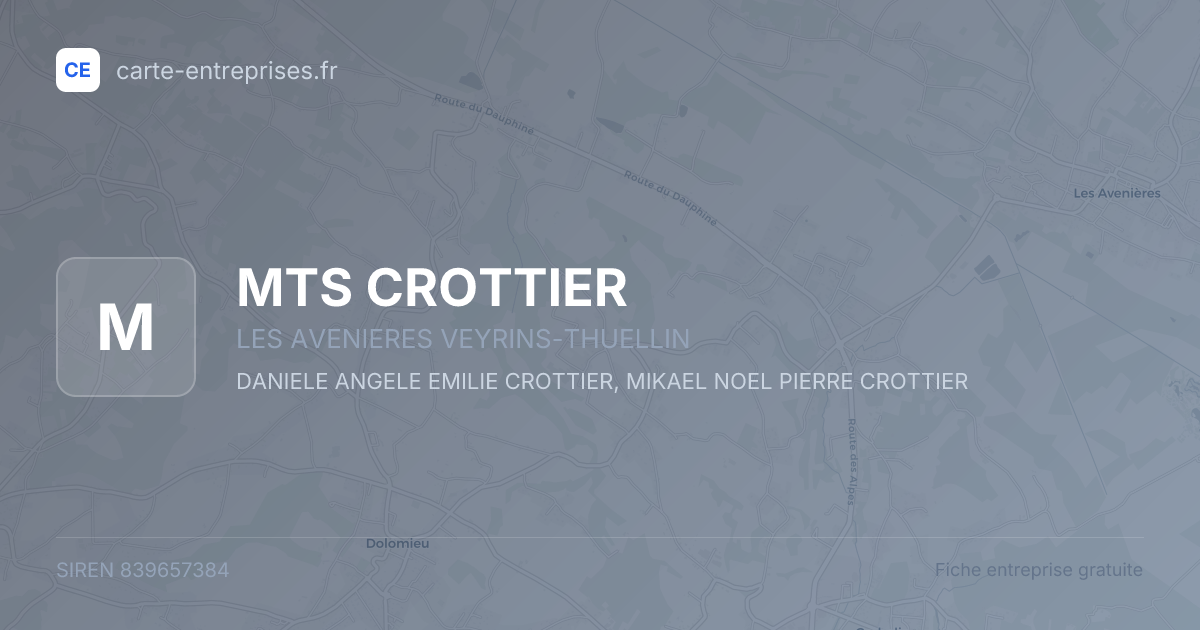 MTS CROTTIER — 839657384 — fiche entreprise