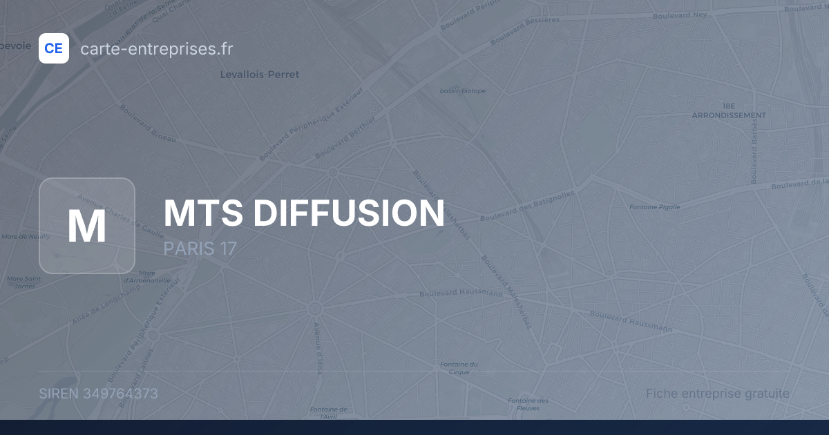 MTS DIFFUSION — 349764373 — fiche entreprise