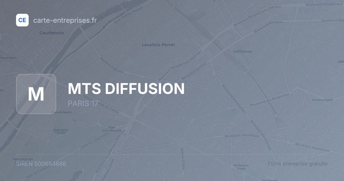 MTS DIFFUSION — 500654686 — fiche entreprise