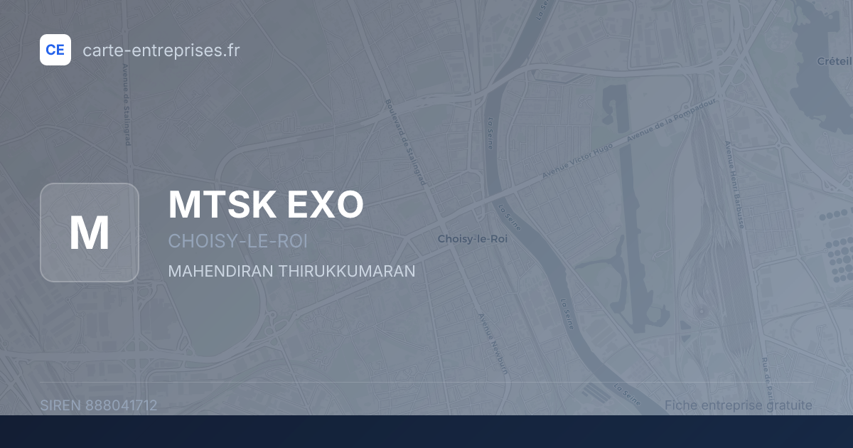MTSK EXO — 888041712 — fiche entreprise