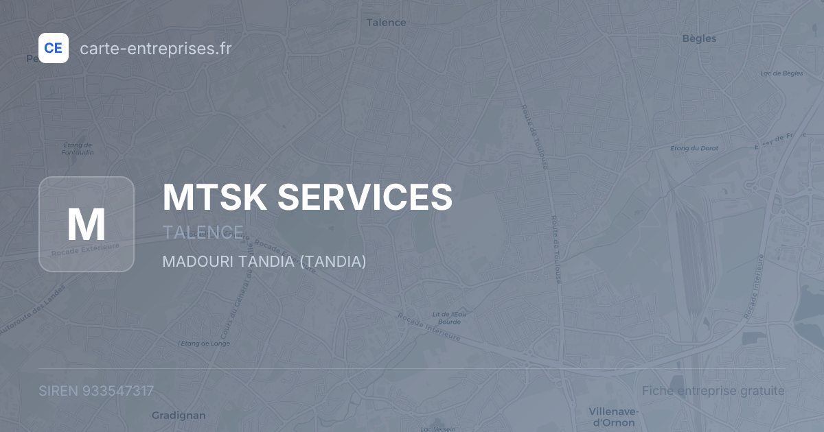 MTSK SERVICES — 933547317 — fiche entreprise