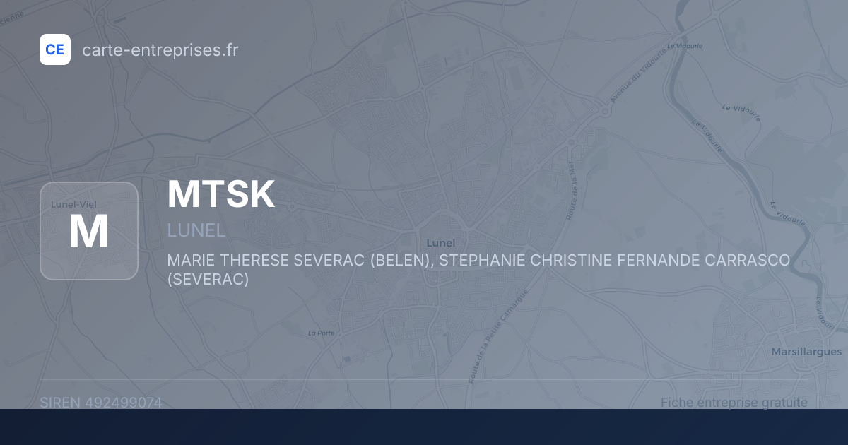 MTSK — 492499074 — fiche entreprise