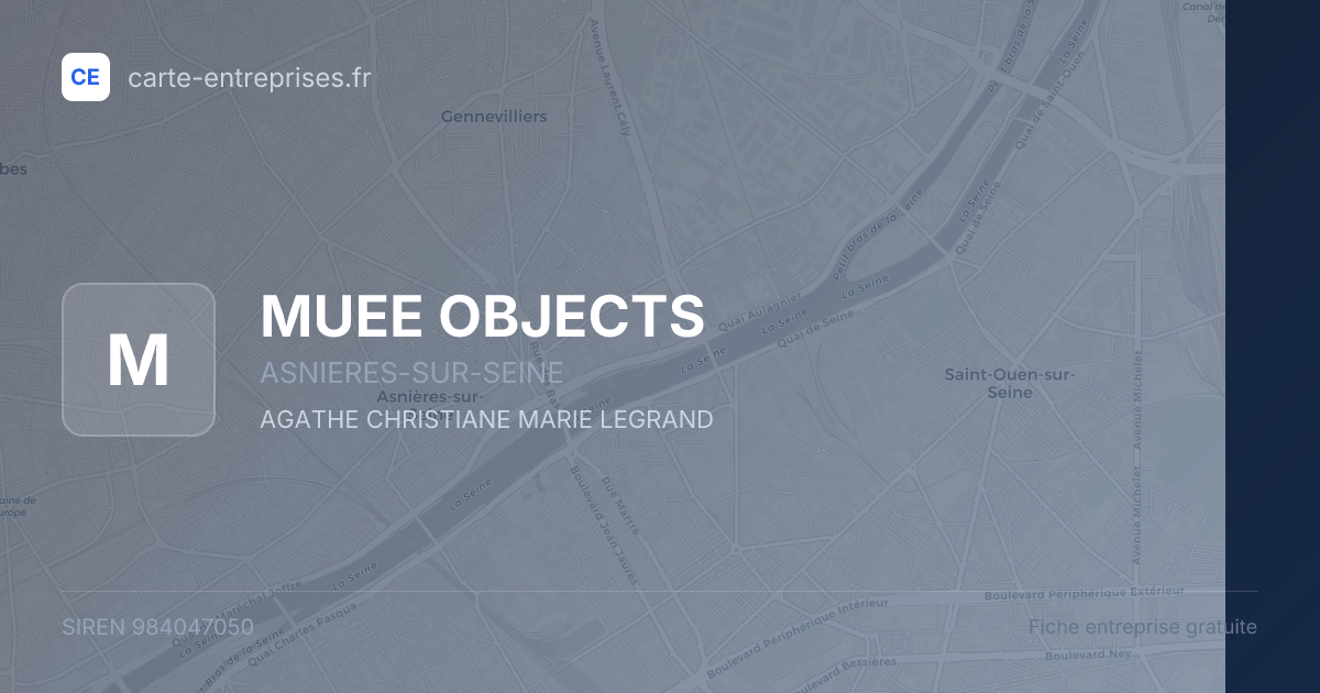 MUEE OBJECTS — 984047050 — fiche entreprise