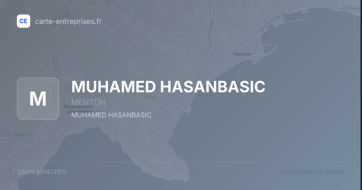 MUHAMED HASANBASIC — 451472971 — fiche entreprise