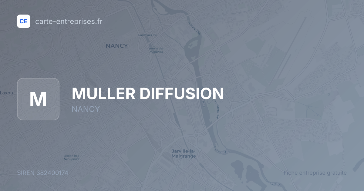 MULLER DIFFUSION — 382400174 — fiche entreprise