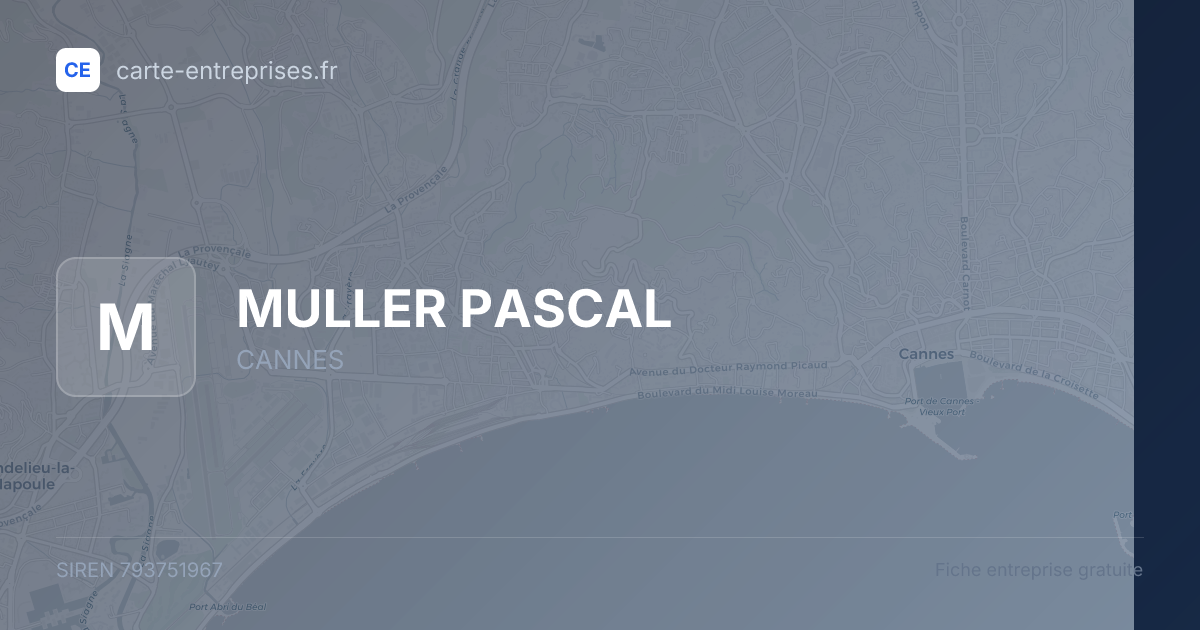 MULLER PASCAL — 793751967 — fiche entreprise