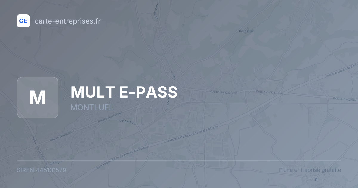 MULT E-PASS — 445101579 — fiche entreprise