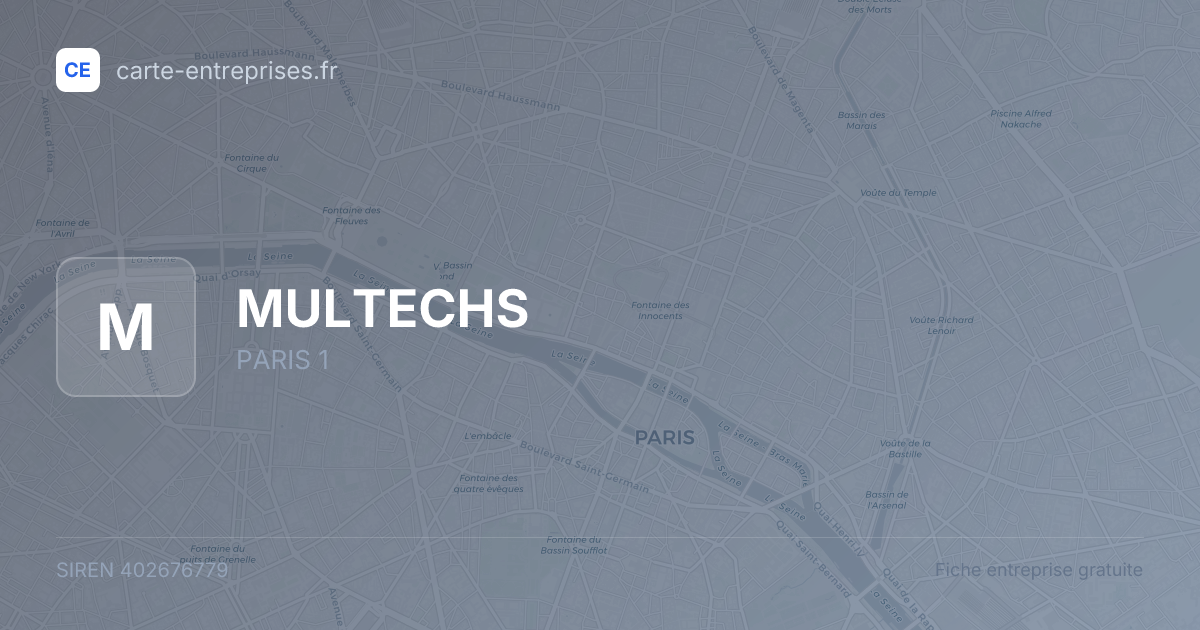 MULTECHS — 402676779 — fiche entreprise