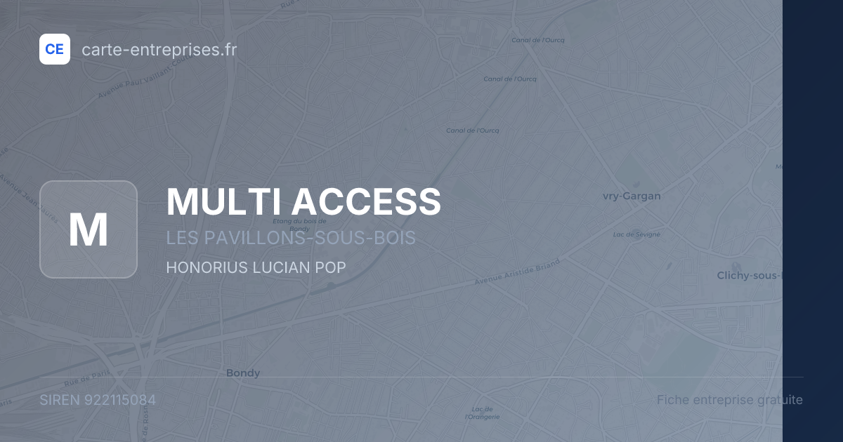 MULTI ACCESS — 922115084 — fiche entreprise