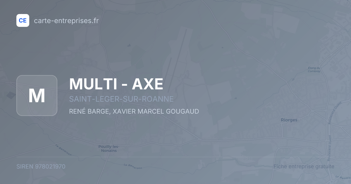 MULTI - AXE — 978021970 — fiche entreprise