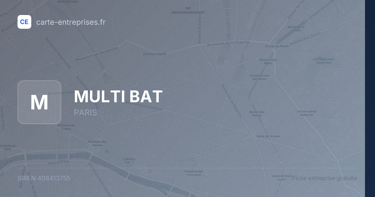 MULTI BAT — 408413755 — fiche entreprise