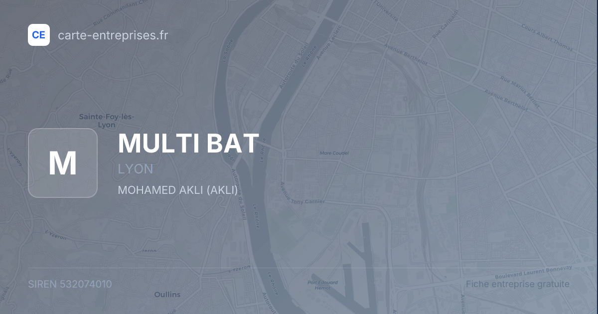 MULTI BAT — 532074010 — fiche entreprise