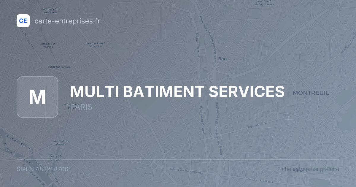 MULTI BATIMENT SERVICES — 482238706 — fiche entreprise