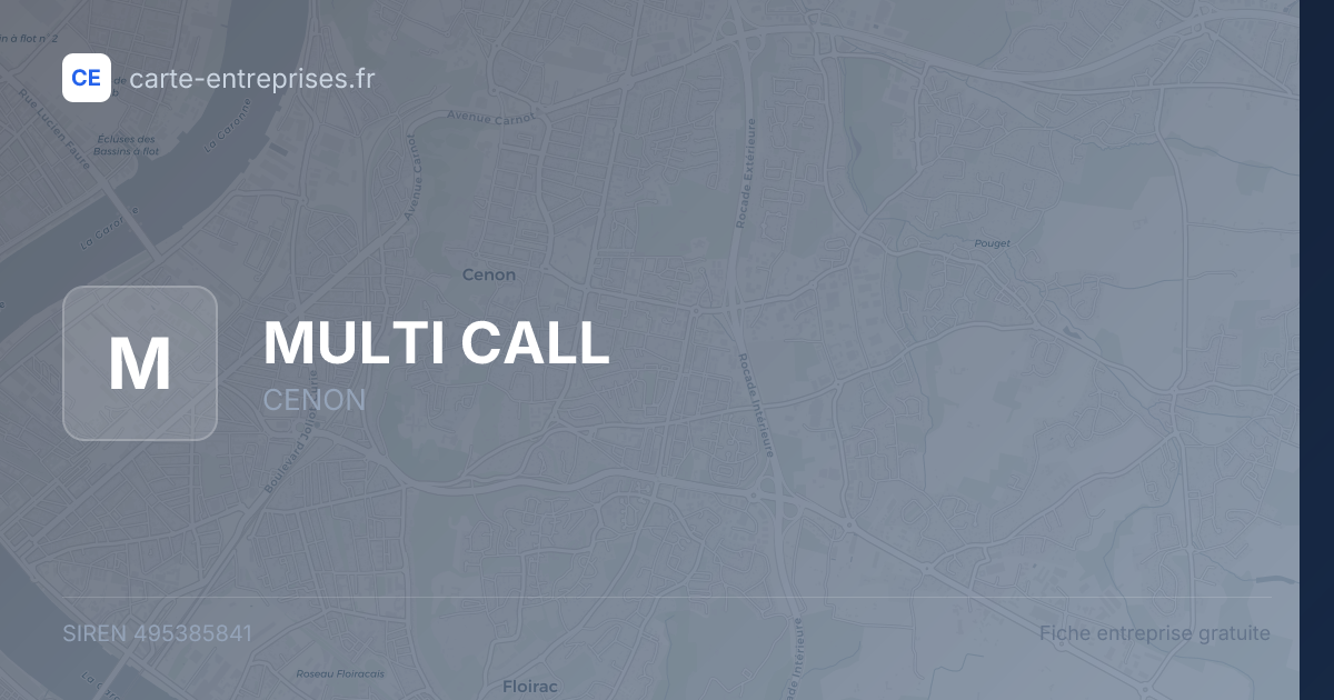 MULTI CALL — 495385841 — fiche entreprise
