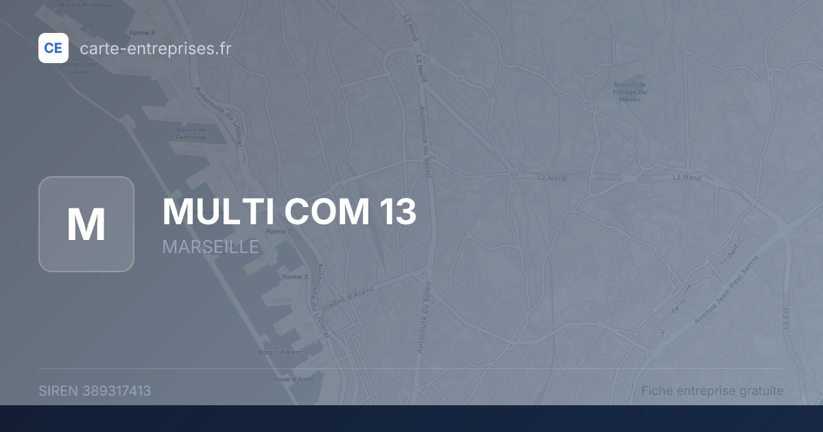 MULTI COM 13 — 389317413 — fiche entreprise