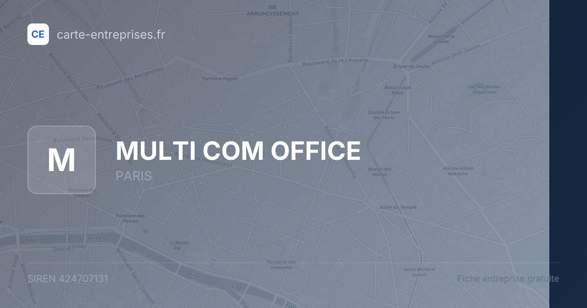 MULTI COM OFFICE — 424707131 — fiche entreprise