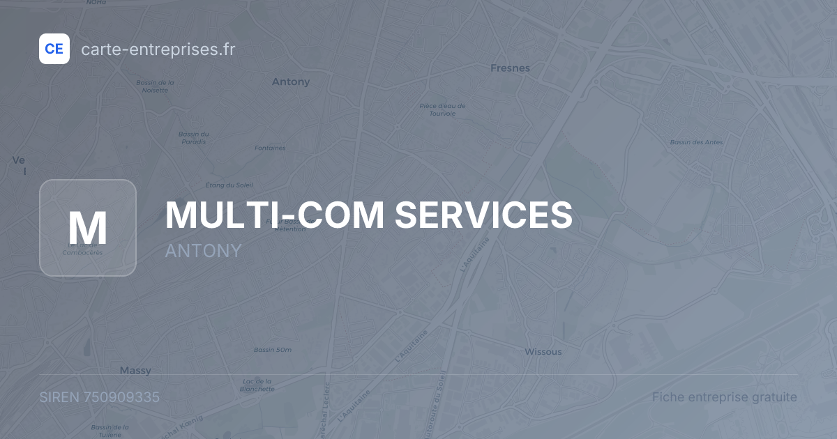 MULTI-COM SERVICES — 750909335 — fiche entreprise