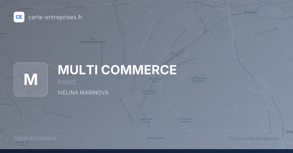 MULTI COMMERCE — 832809248 — fiche entreprise
