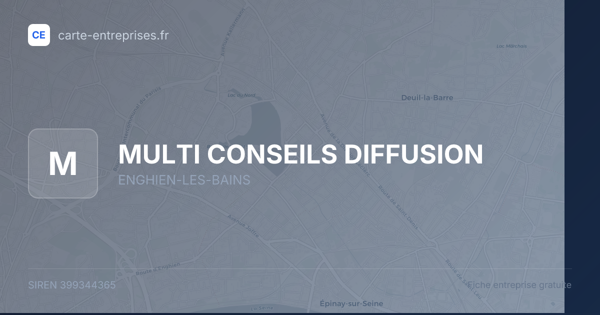 MULTI CONSEILS DIFFUSION — 399344365 — fiche entreprise