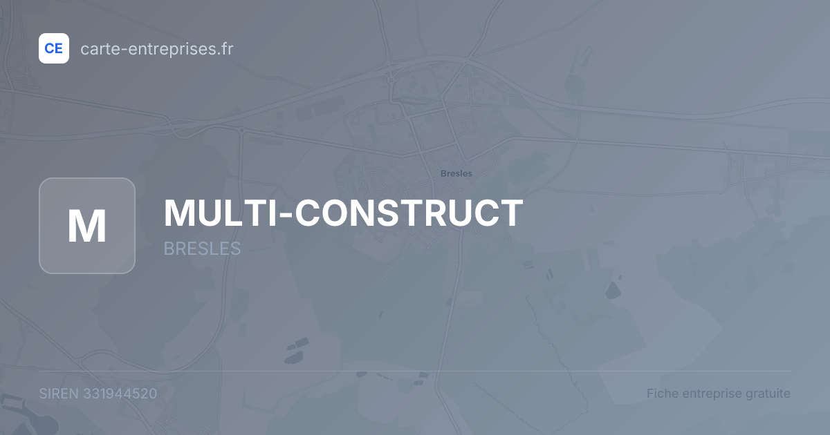 MULTI-CONSTRUCT — 331944520 — fiche entreprise