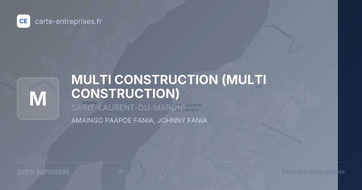 MULTI CONSTRUCTION — 987593696 — fiche entreprise