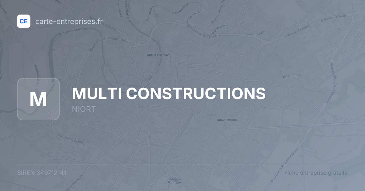 MULTI CONSTRUCTIONS — 349712141 — fiche entreprise