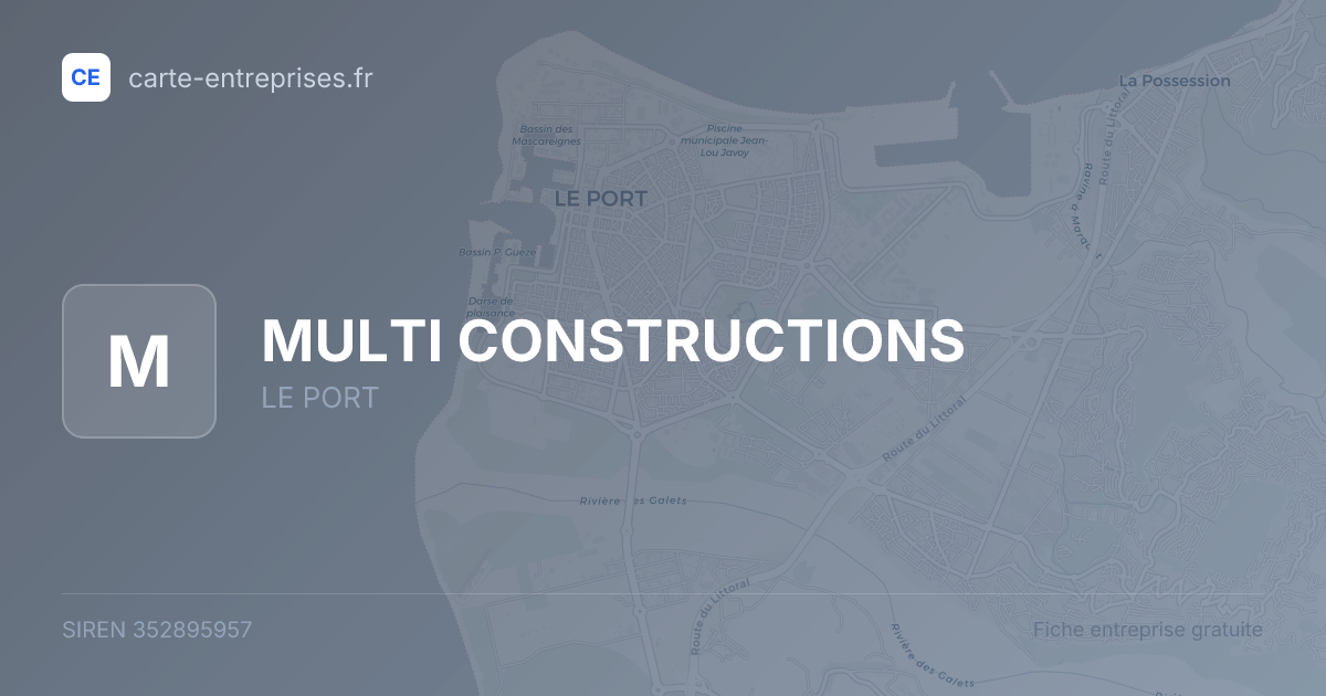 MULTI CONSTRUCTIONS — 352895957 — fiche entreprise