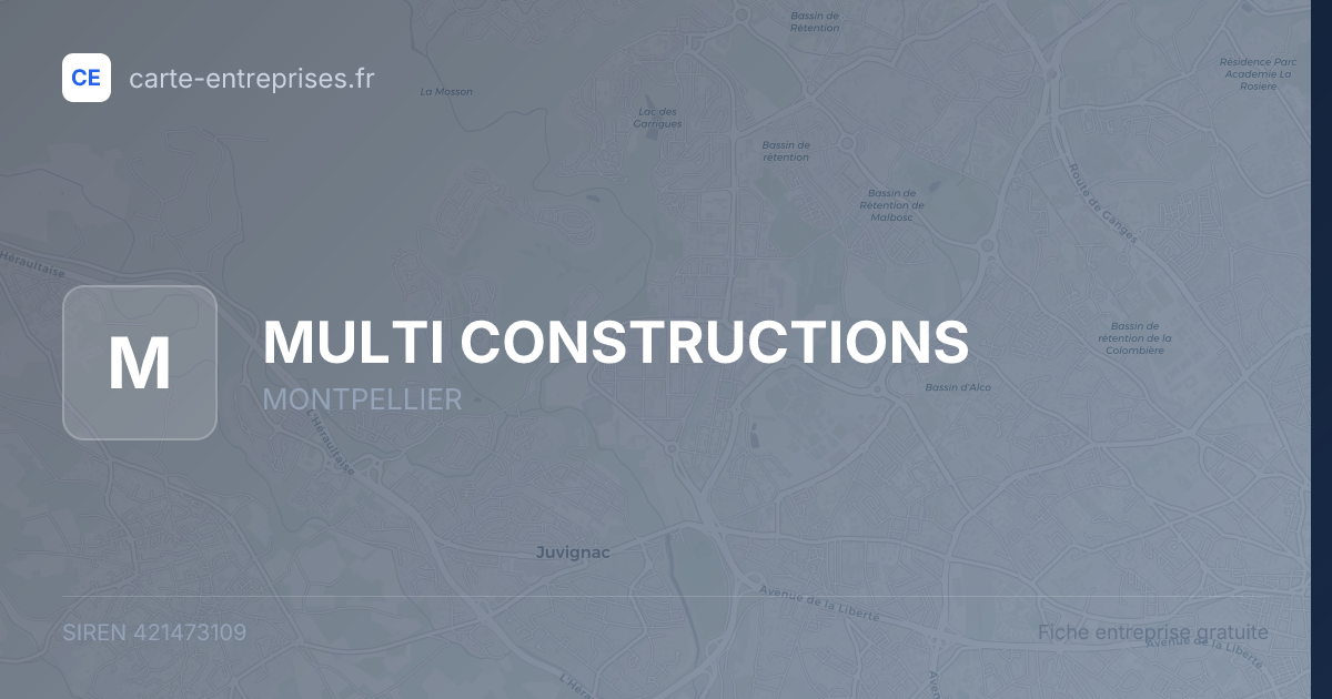 MULTI CONSTRUCTIONS — 421473109 — fiche entreprise