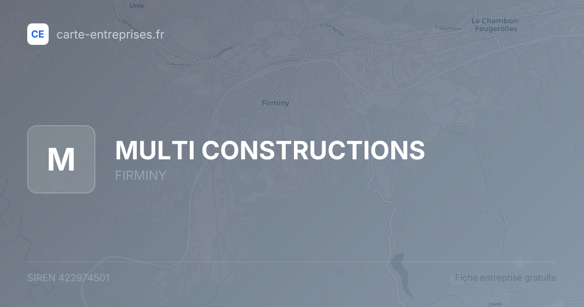 MULTI CONSTRUCTIONS — 422974501 — fiche entreprise