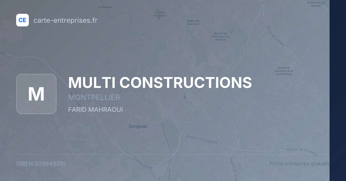 MULTI CONSTRUCTIONS — 509949285 — fiche entreprise