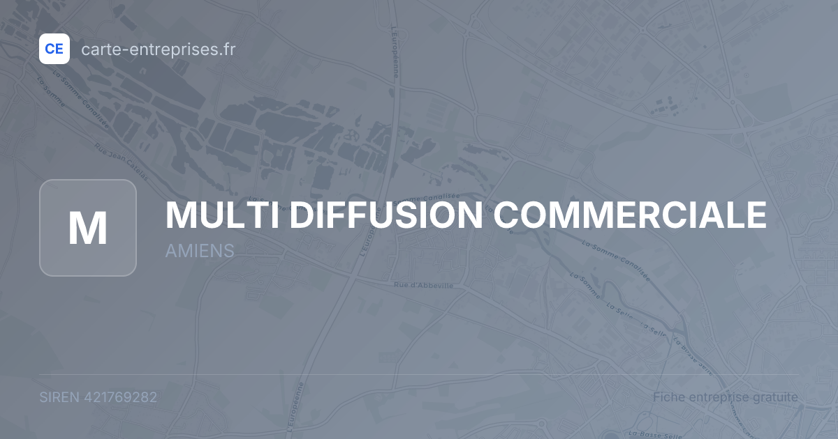 MULTI DIFFUSION COMMERCIALE — 421769282 — fiche entreprise