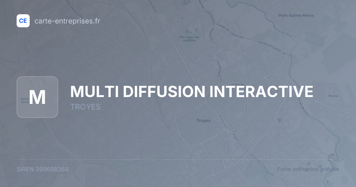 MULTI DIFFUSION INTERACTIVE — 399698364 — fiche entreprise