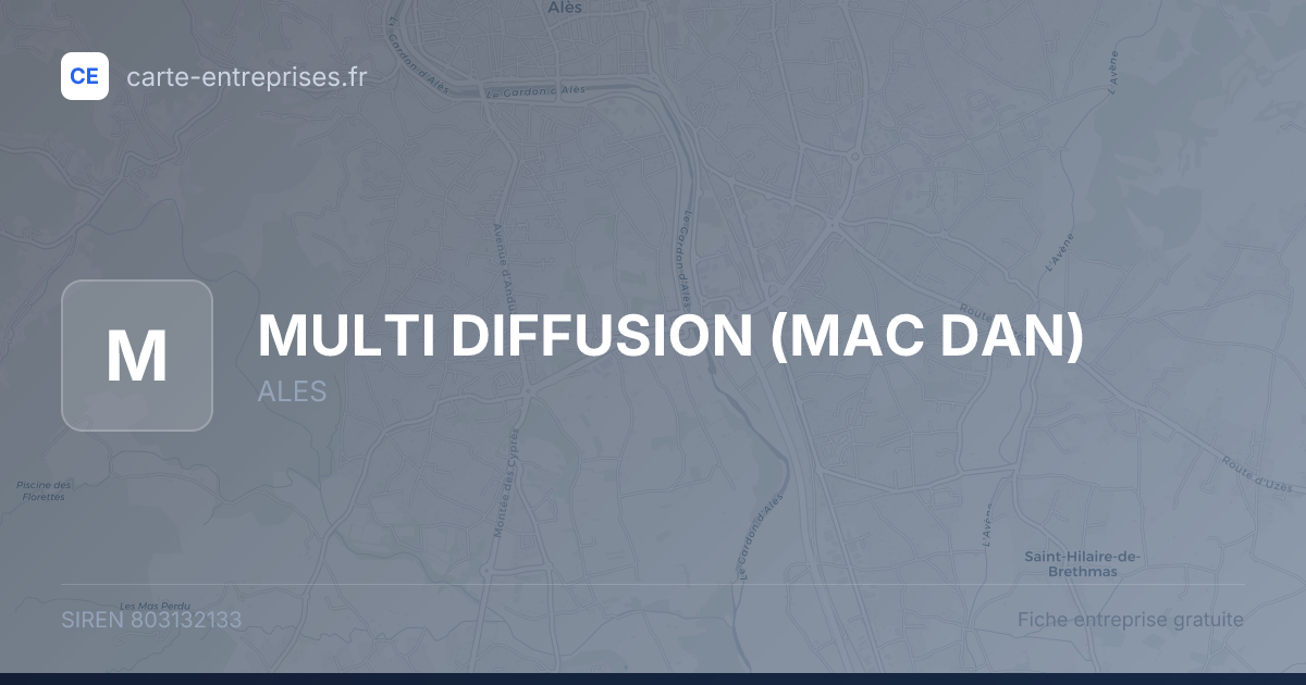 MULTI DIFFUSION (MAC DAN) — 803132133 — fiche entreprise