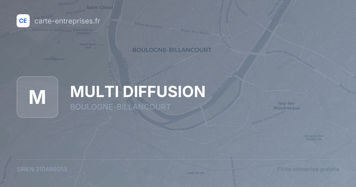 MULTI DIFFUSION — 310486055 — fiche entreprise