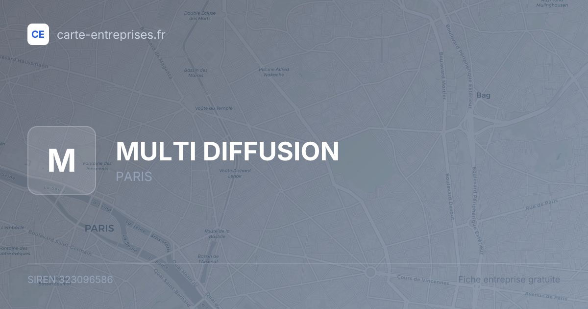 MULTI DIFFUSION — 323096586 — fiche entreprise