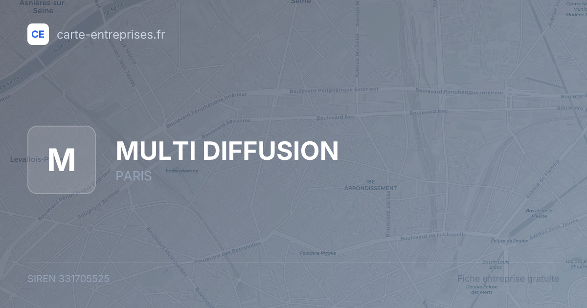MULTI DIFFUSION — 331705525 — fiche entreprise