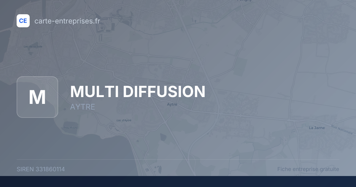 MULTI DIFFUSION — 331860114 — fiche entreprise