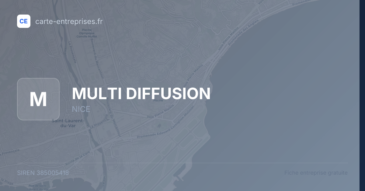 MULTI DIFFUSION — 385005418 — fiche entreprise