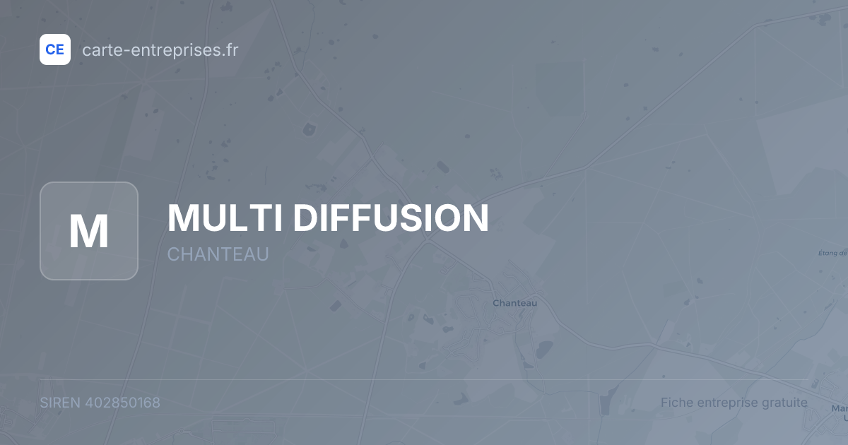 MULTI DIFFUSION — 402850168 — fiche entreprise