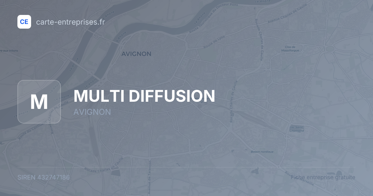 MULTI DIFFUSION — 432747186 — fiche entreprise