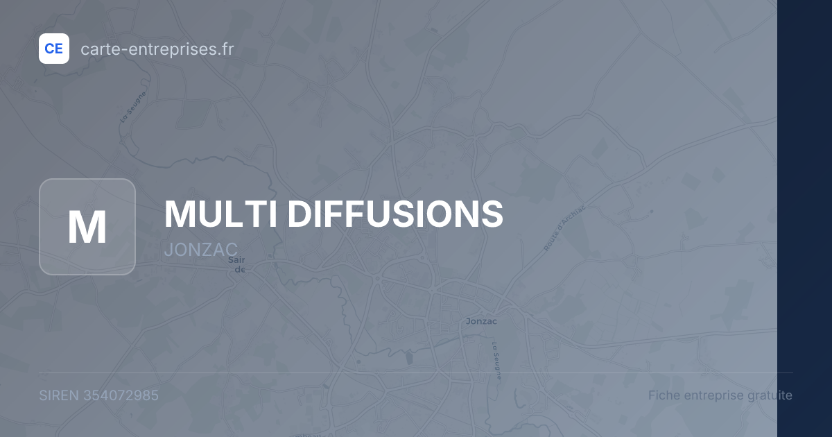MULTI DIFFUSIONS — 354072985 — fiche entreprise
