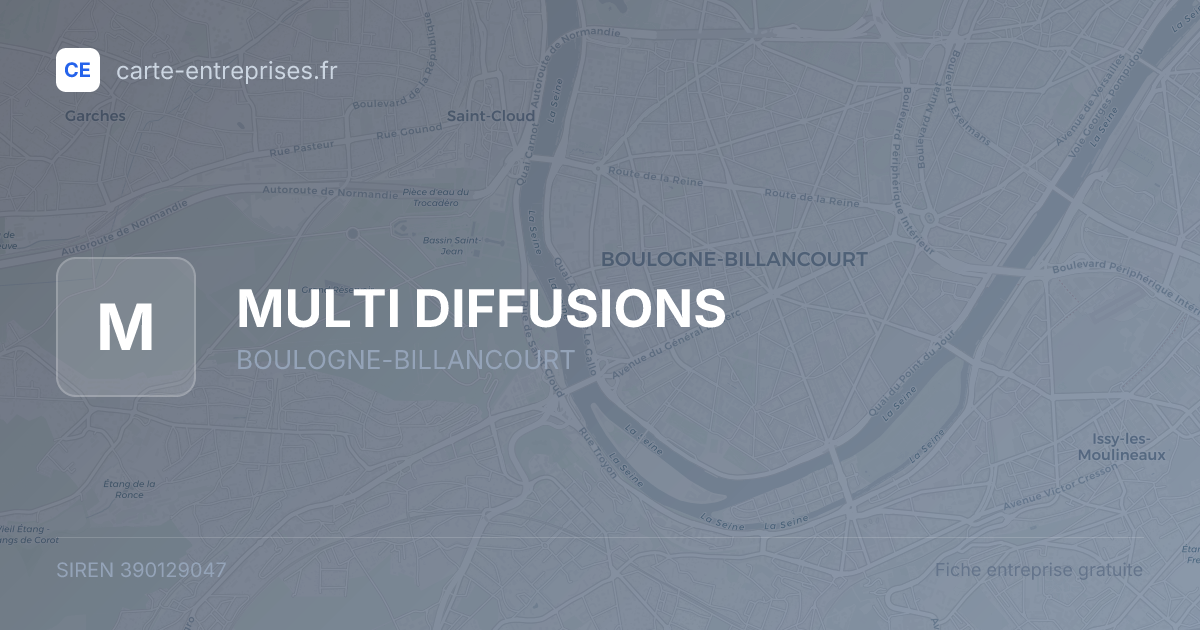 MULTI DIFFUSIONS — 390129047 — fiche entreprise