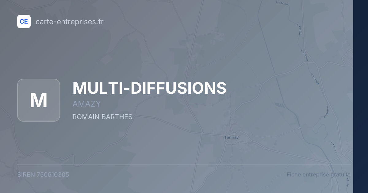 MULTI-DIFFUSIONS — 750610305 — fiche entreprise
