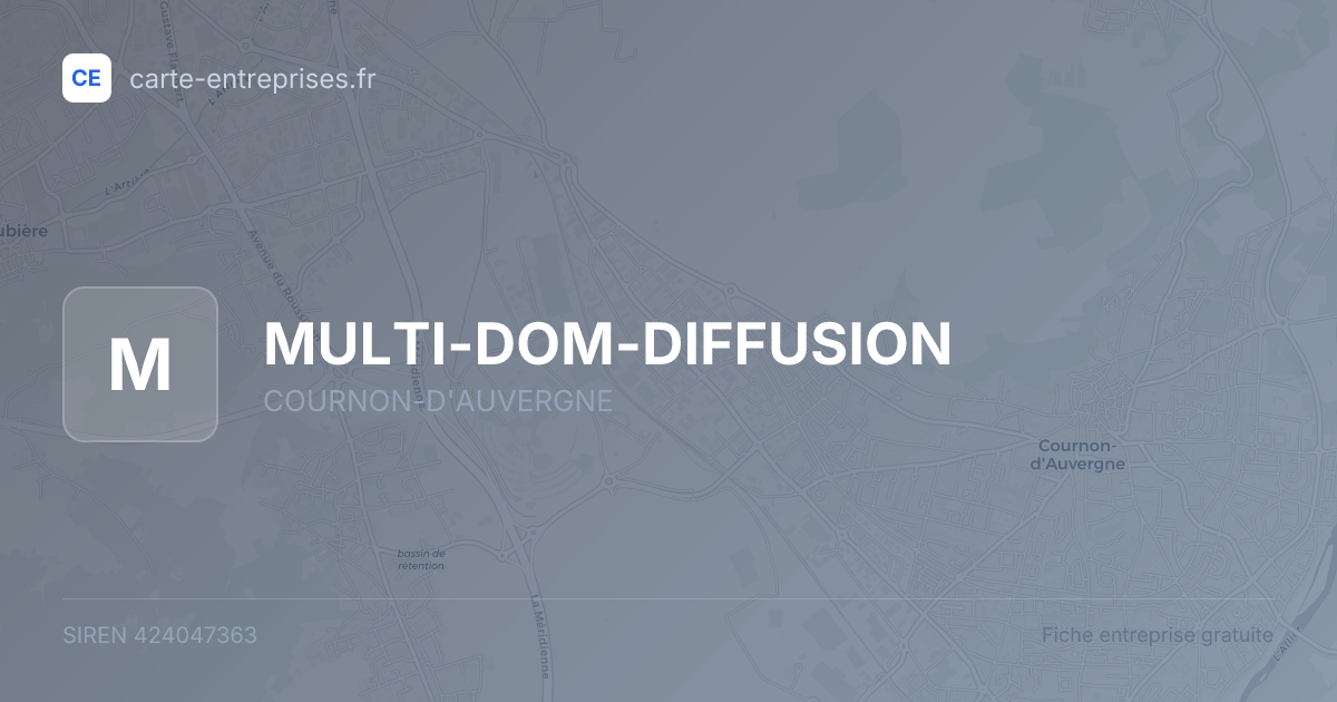 MULTI-DOM-DIFFUSION — 424047363 — fiche entreprise