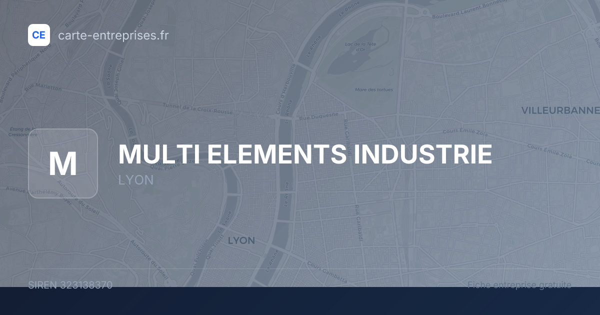 MULTI ELEMENTS INDUSTRIE — 323138370 — fiche entreprise