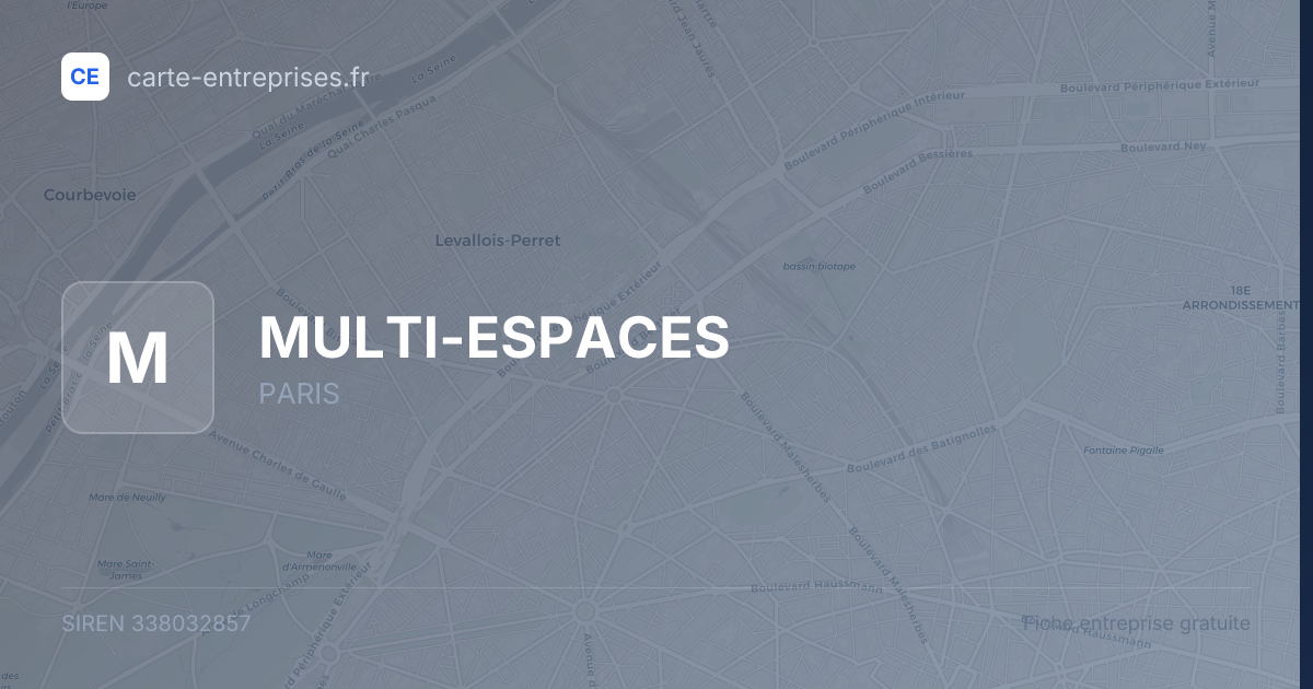 MULTI-ESPACES — 338032857 — fiche entreprise