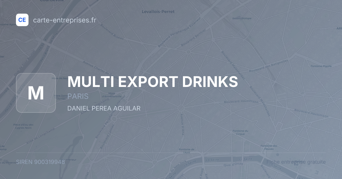 MULTI EXPORT DRINKS — 900319948 — fiche entreprise