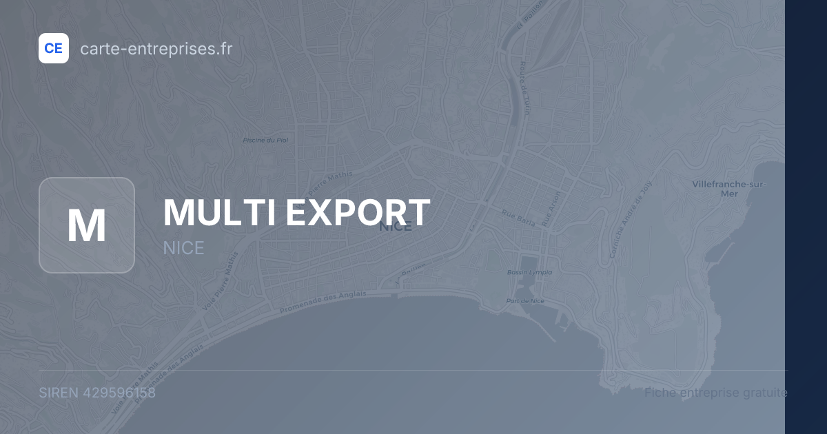 MULTI EXPORT — 429596158 — fiche entreprise