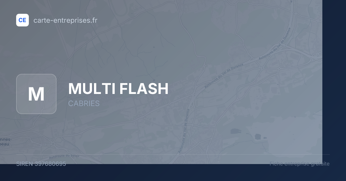 MULTI FLASH — 397680695 — fiche entreprise
