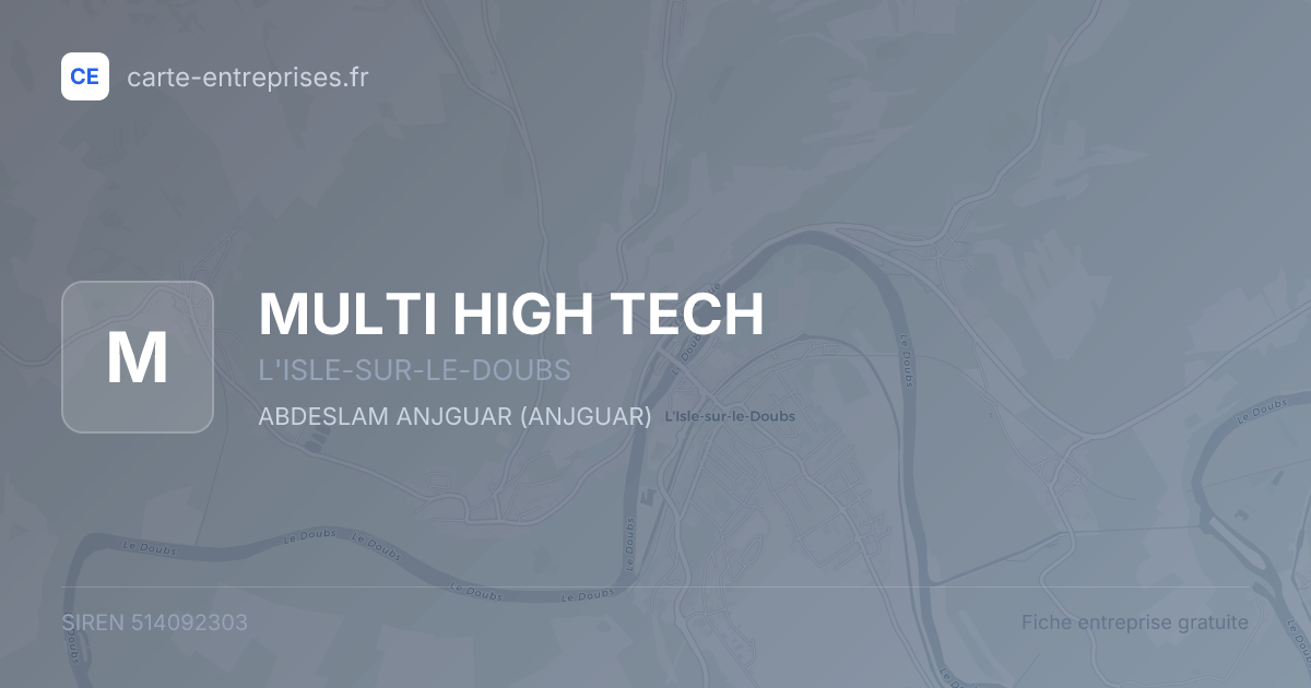 MULTI HIGH TECH — 514092303 — fiche entreprise